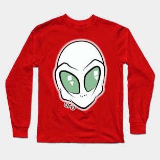 White Alien Long Sleeve T-Shirt